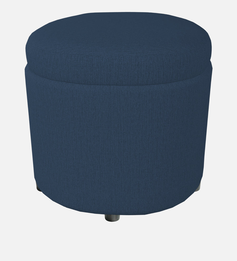 Ruggy Fabric Ottoman In Denim Blue Colour With Storage - Febonic Living
