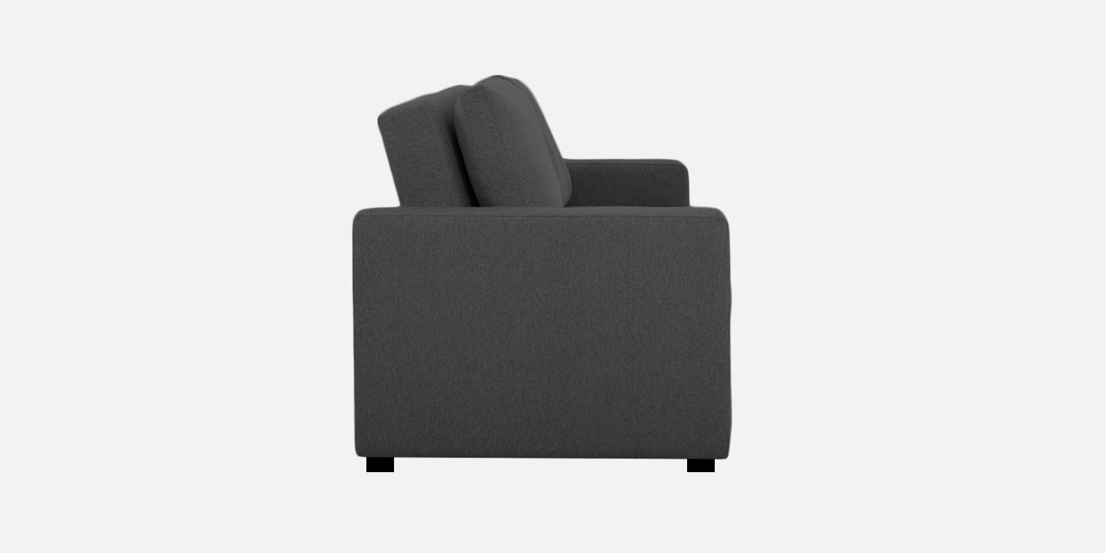 Lobby Fabric 2 Seater Pull Out Sofa Cum Bed In Charcoal Grey Colour