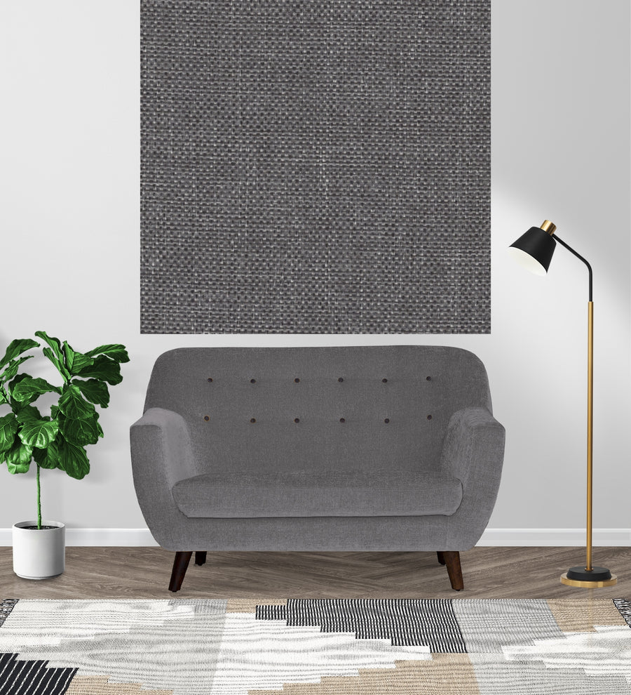 Omega Poly Cotton Fabric Sudo Grey by Febonic Living