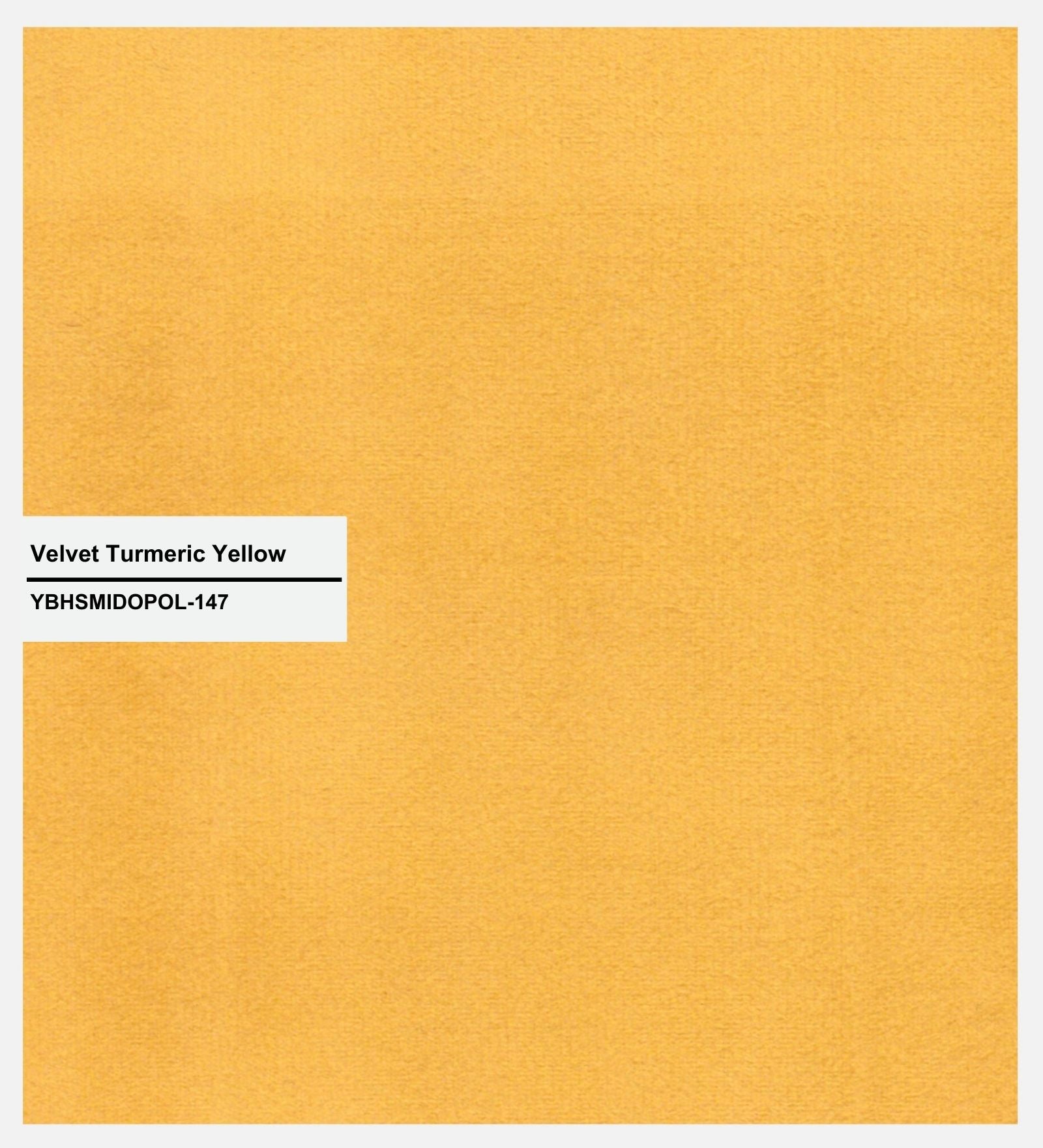 Lara Velvet Single Size Bed In Turmeric Yellow In Colour