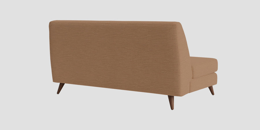 Jasmin Fabric 2 Seater Armless Sofa In Cosmic Beige Colour - Febonic Living