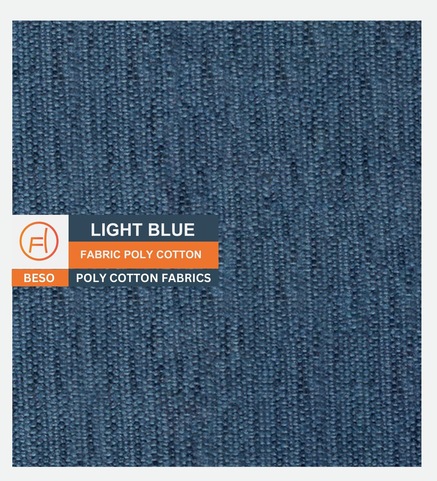 Luke Fabric Foot Stool In Light Blue Colour - Febonic Living