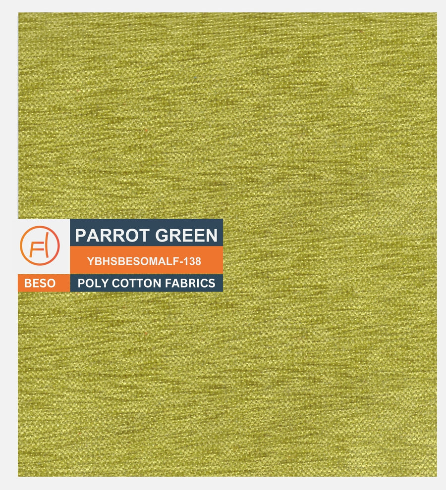 Luke Fabric Foot Stool In Parrot Green Colour - Febonic Living