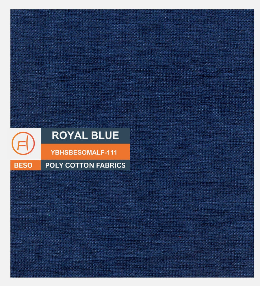 Luke Fabric Foot Stool In Royal Blue Colour - Febonic Living