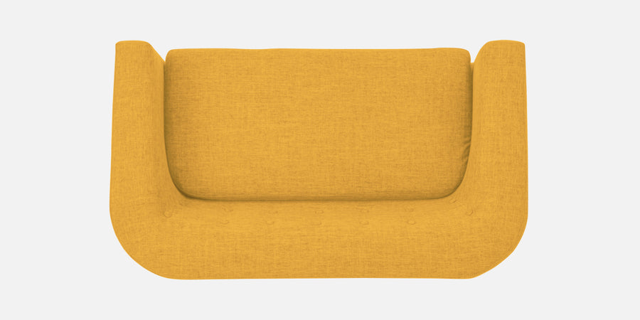 Casper Fabric 2 Seater Sofa In Bold Yellow Colour - Febonic Living