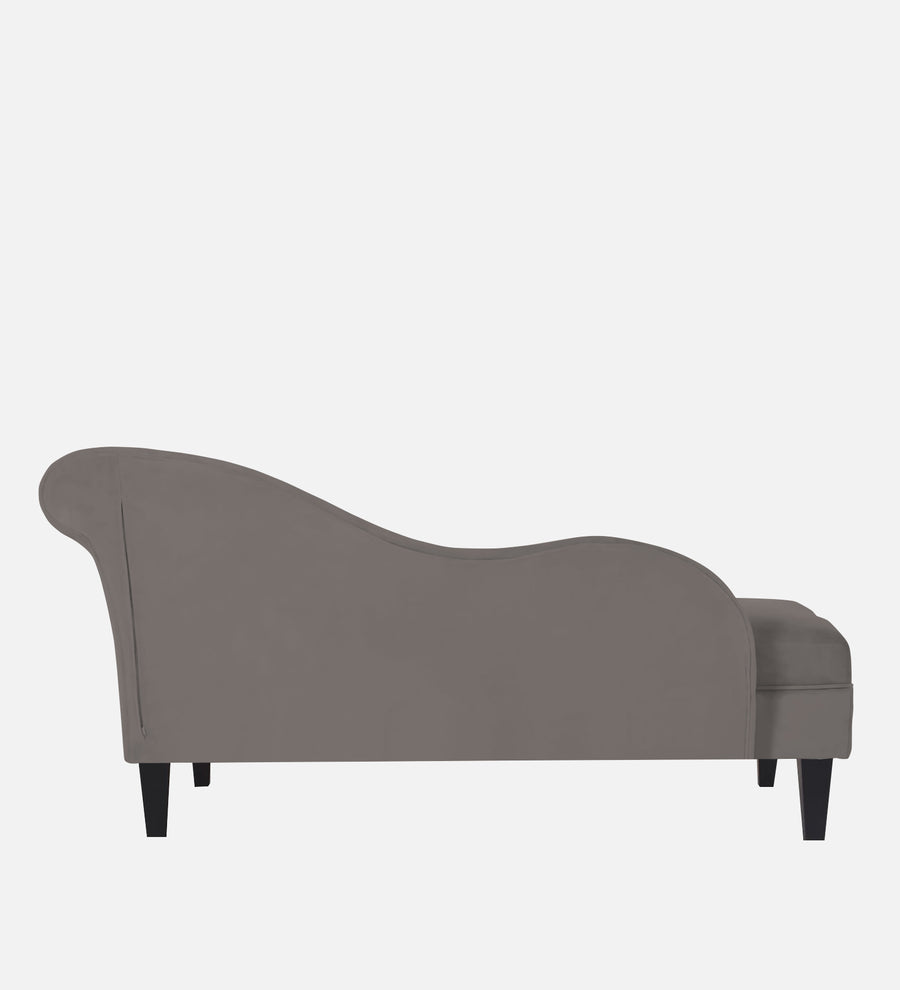 Rana Velvet Rhs Chaise Lounger In Pearl Grey Colour - Febonic Living