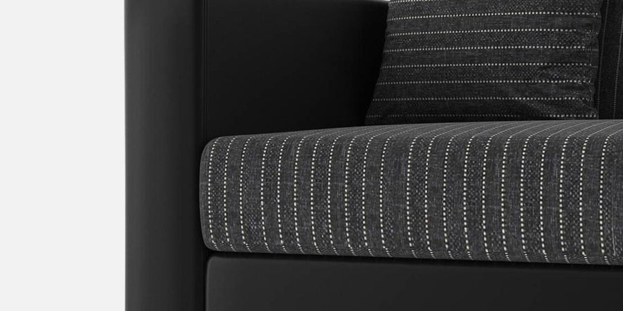 Baley Fabric Rhs Sectional Sofa 3 Lounger In Lama Black Colour - Febonic Living