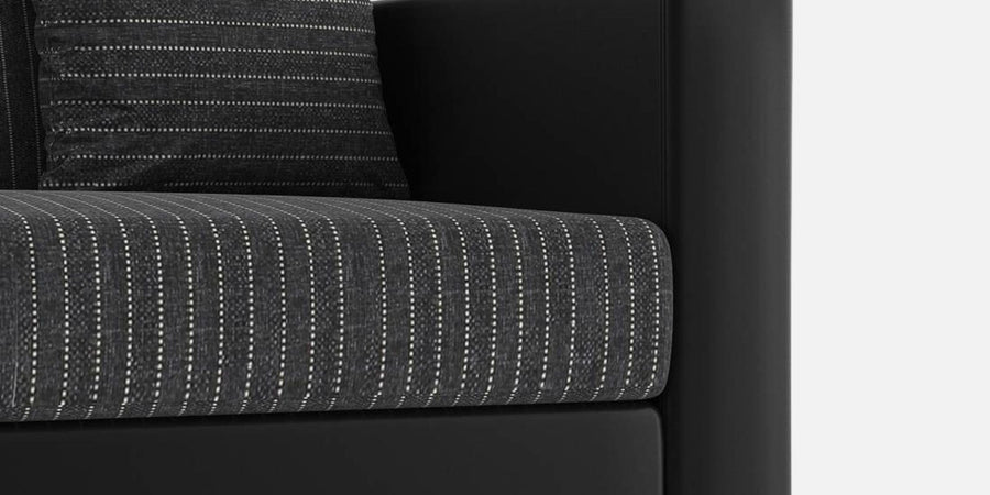 Baley Fabric Rhs Sectional Sofa 2 Lounger In Lama Black Colour - Febonic Living