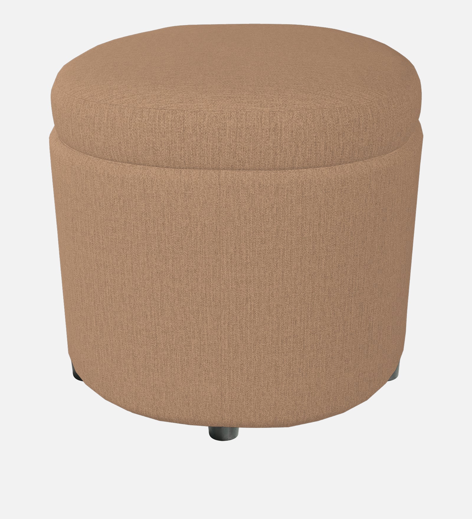 Ruggy Fabric Storage Ottoman in Cookie Beige Colour