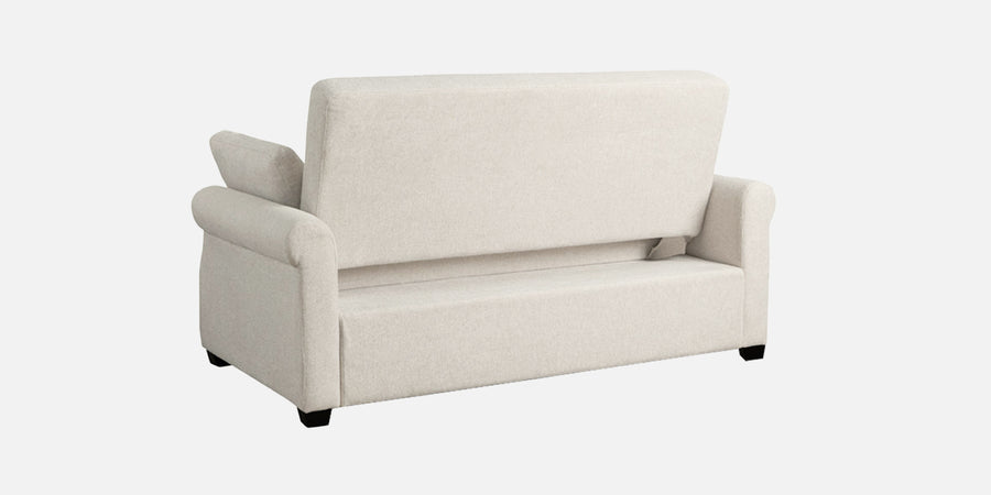 Fornia Fabric 2 Seater Pull Out Sofa Cum Bed In Ivory Cream Colour - Febonic Living