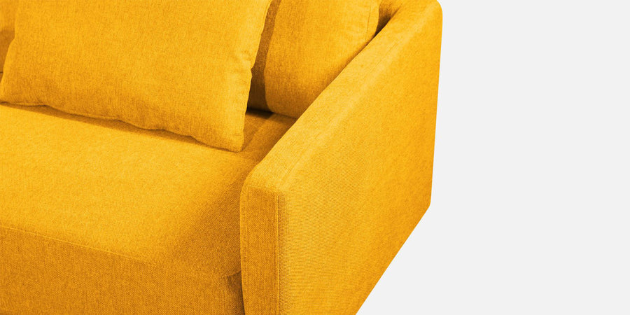Kera Fabric 2 Seater Sofa In Bold Yellow Colour - Febonic Living