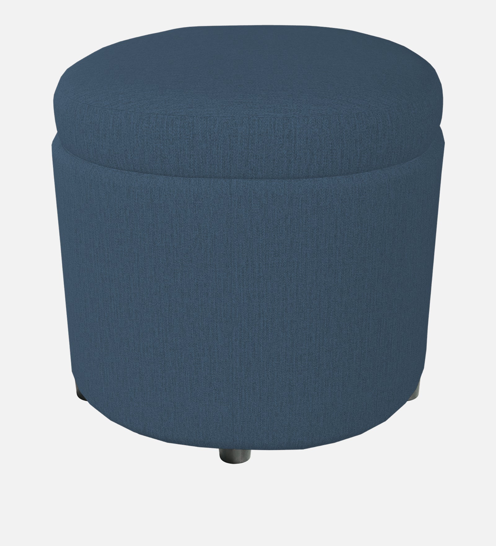 Ruggy Fabric Storage Ottoman in Light Blue Colour