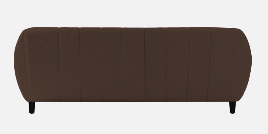 Nesco Boucle Fabric 3 Seater Sofa In Bringo Brown Colour - Febonic Living