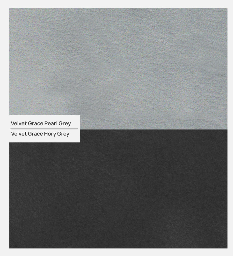 Visky Velvet 1 Seater Sofa In Pearl Grey And Hory Grey Colour - Febonic Living