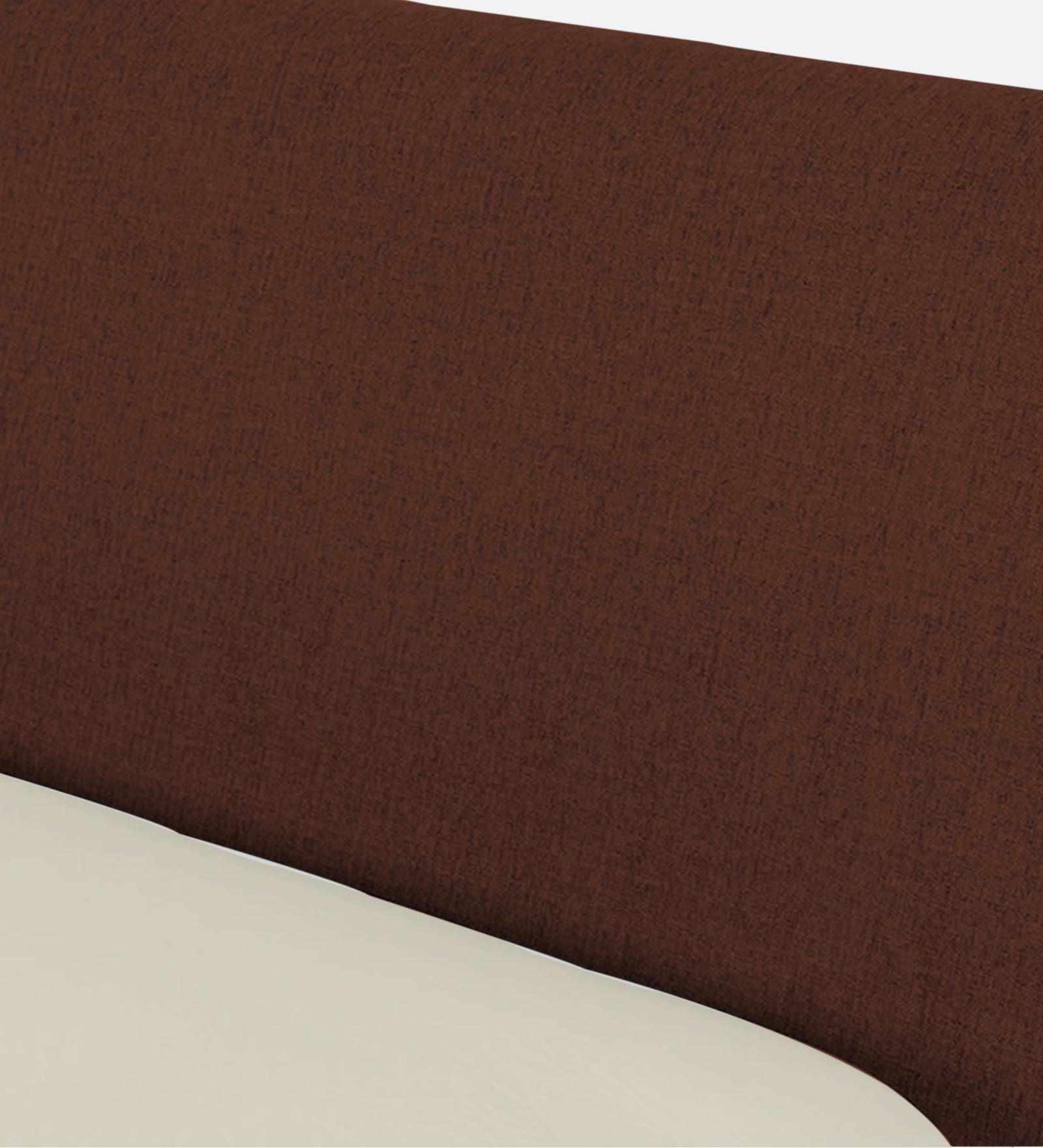 Catla Fabric Queen Size Bed In Coffee Brown Colour