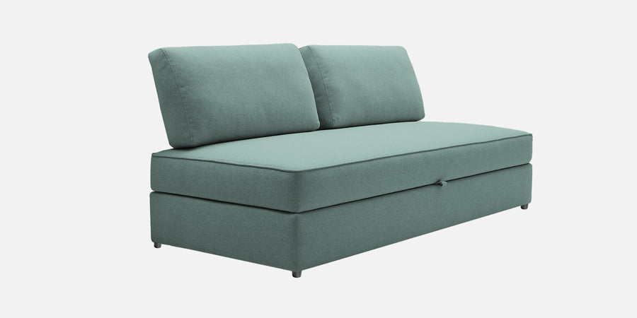 Vito Fabric Day Bed In Suka Blue Colour With Storage - Febonic Living