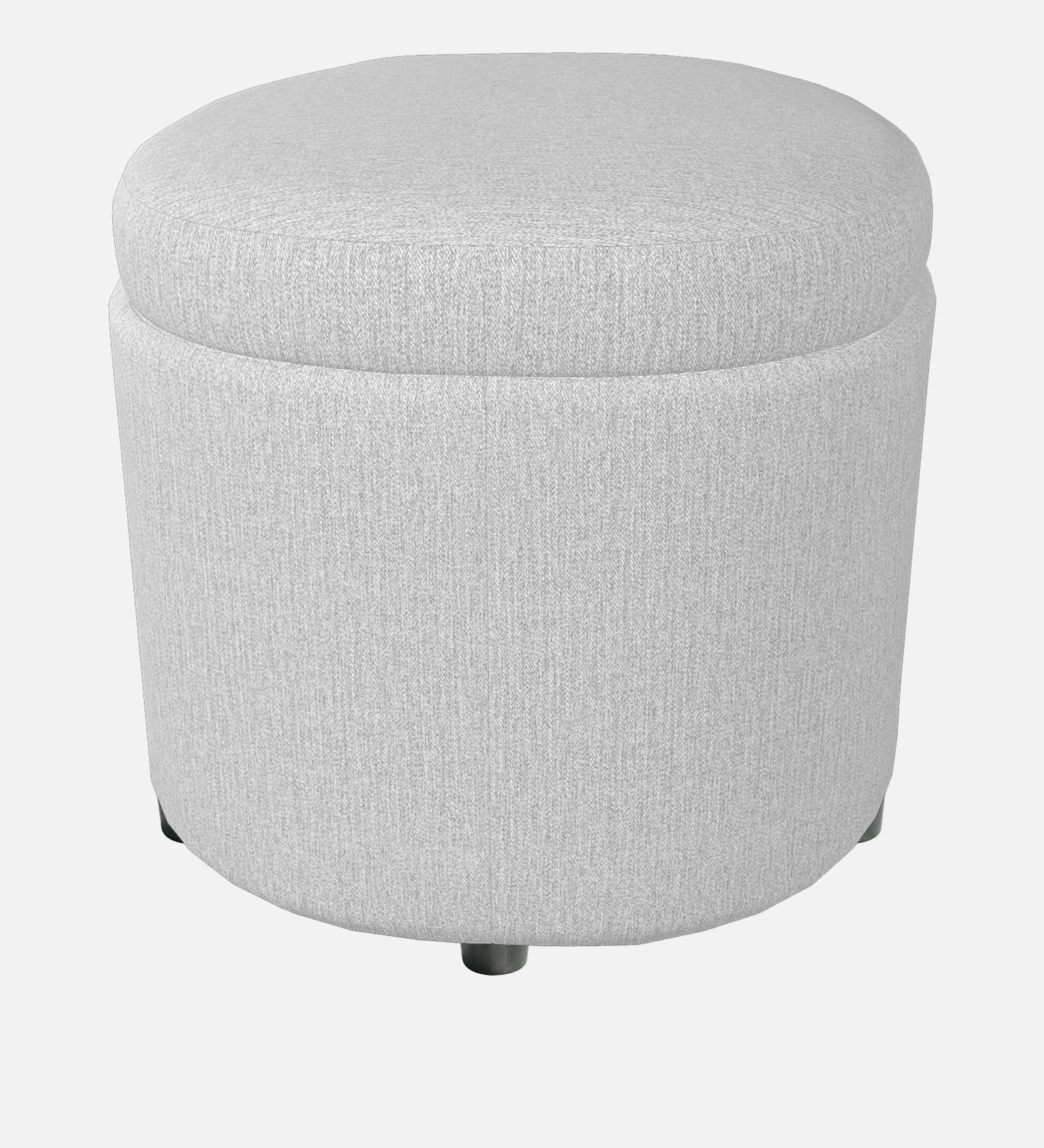 Ruggy Fabric Storage Ottoman in Lit Grey Colour