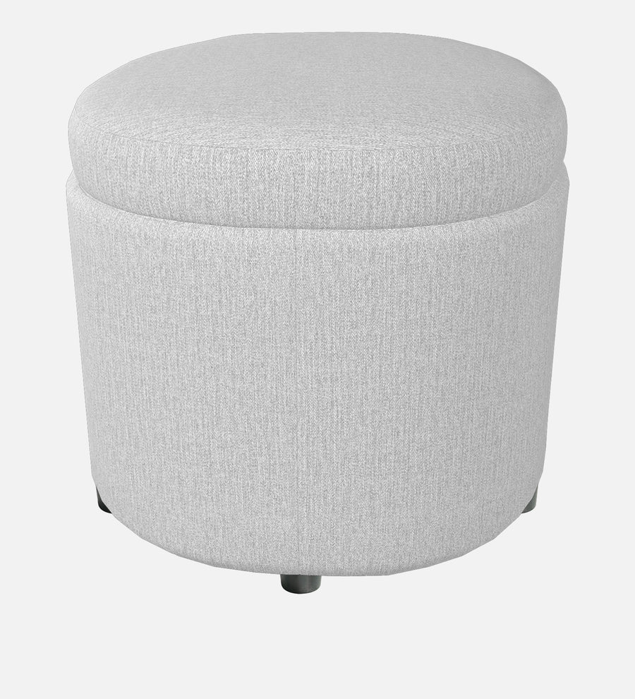 Ruggy Fabric Ottoman In Lit Grey Colour With Storage - Febonic Living