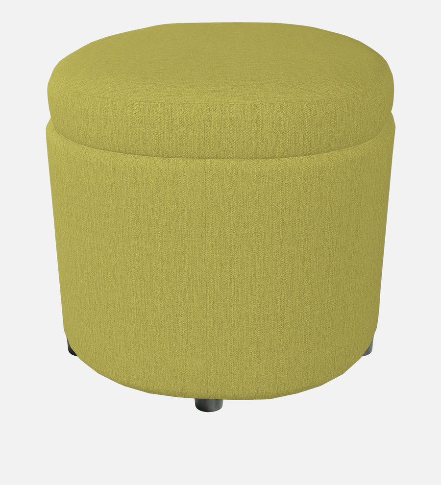 Ruggy Fabric Ottoman In Parrot Green Colour With Storage - Febonic Living