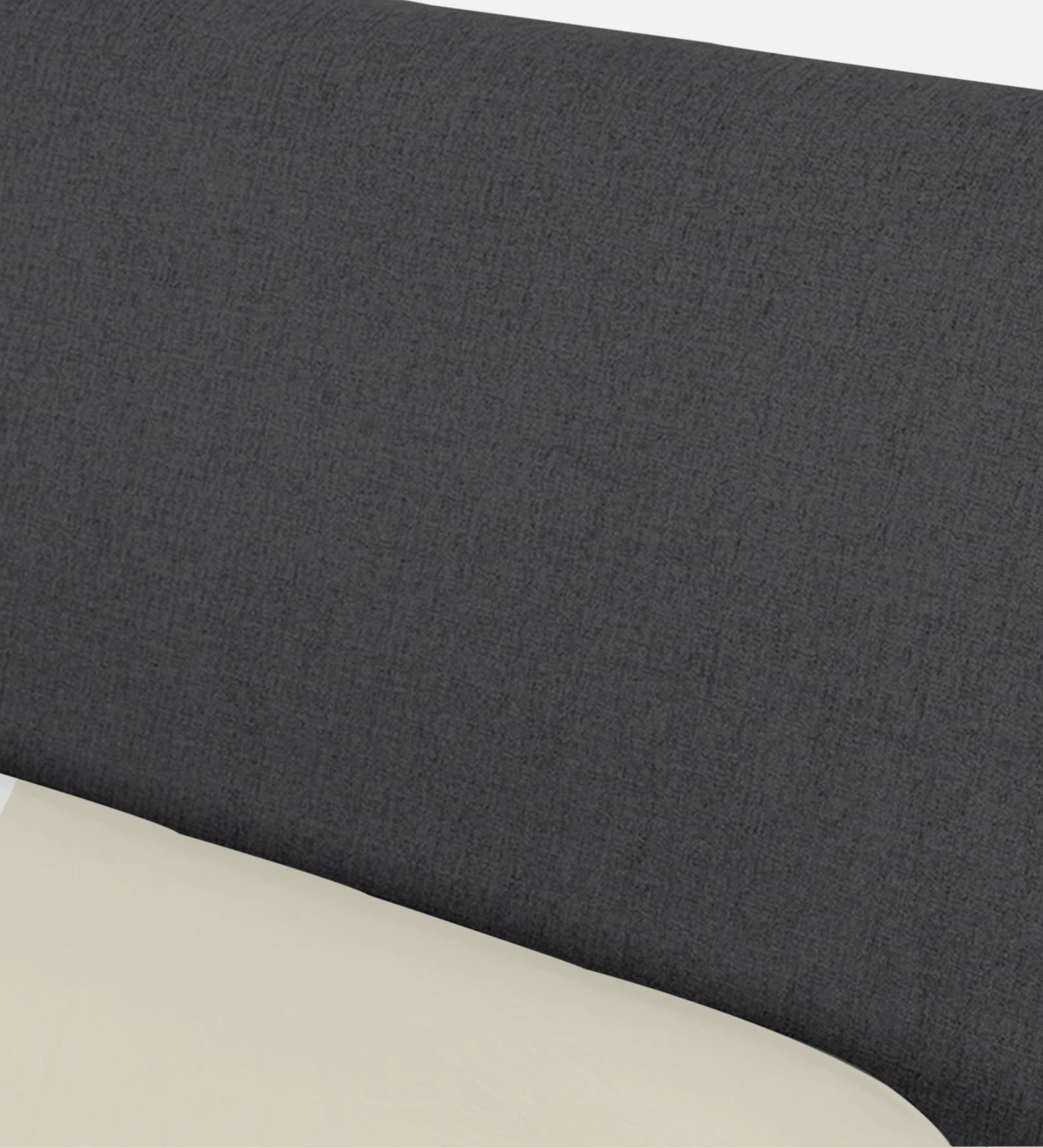 Catla Fabric Queen Size Bed In Charcoal Grey Colour