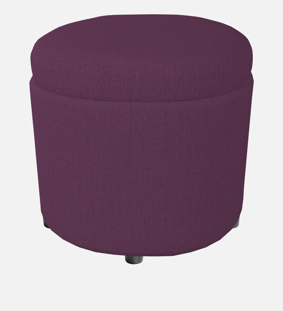 Ruggy Fabric Ottoman In Greek Purple Colour With Storage - Febonic Living