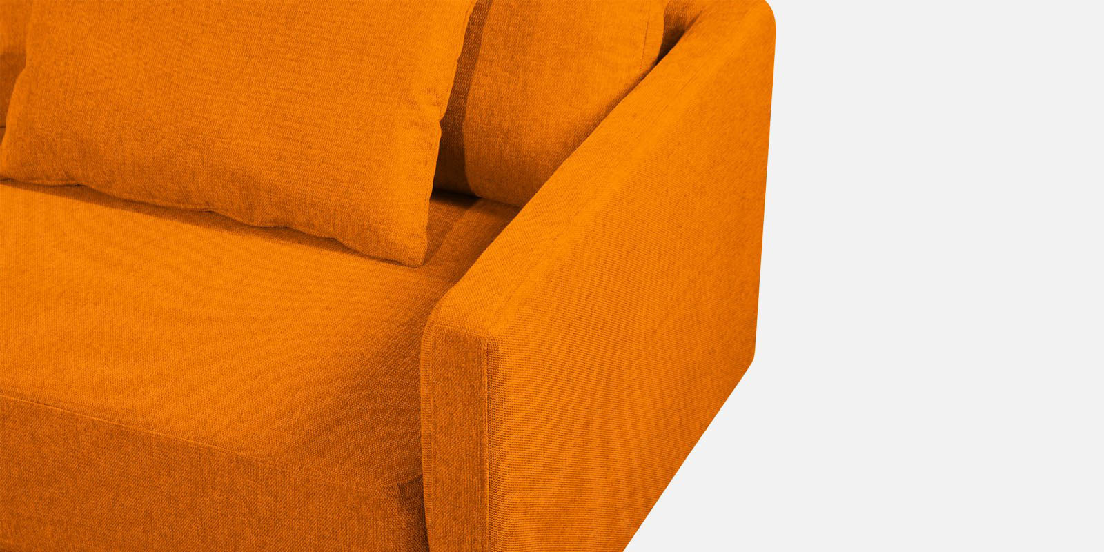 Kera Fabric 3 Seater Sofa in Vivid Orange Colour