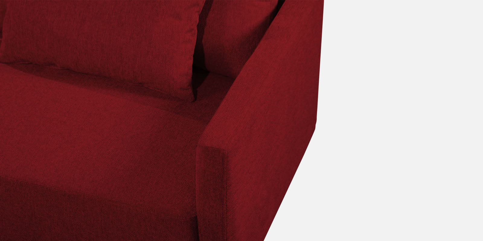 Kera Fabric LHS Sectional Sofa (3+Lounger) In Blood Maroon Colour