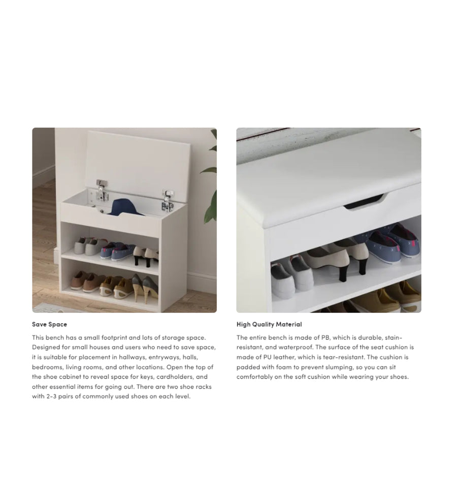 Jayric Shoe Rack In Frosty White Finish - Febonic Living