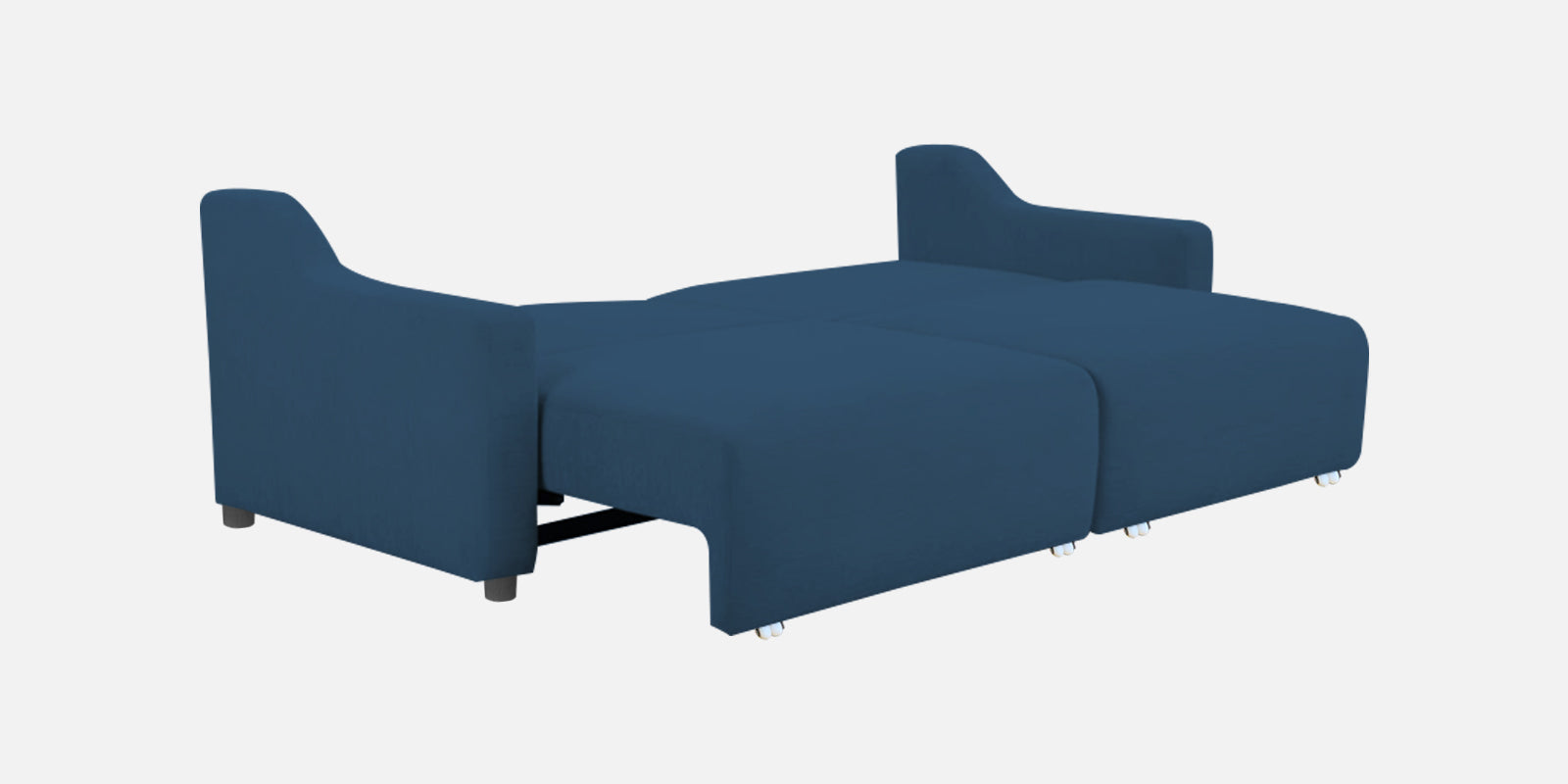 Gabby Fabric 3 Seater Pull Out Sofa Cum Bed In Light Blue Colour