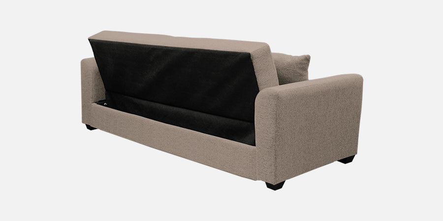 Bony Fabric 3 Seater Convertible Sofa Cum Bed In Natural Beige Colour - Febonic Living