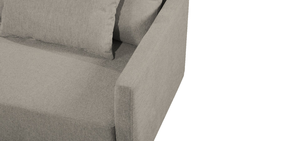 Kera Fabric Lhs Sectional Sofa 3 Lounger In Ash Grey Colour - Febonic Living