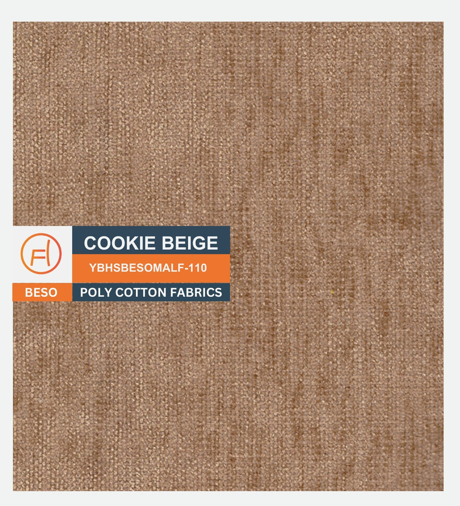 Luke Fabric Foot Stool In Cookie Beige Colour - Febonic Living