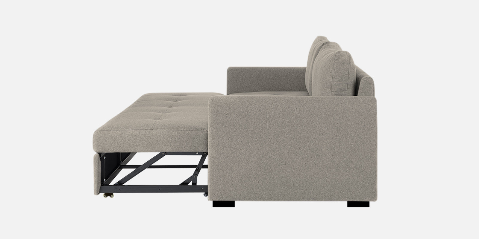 Sigma Fabric 3 Seater Pull Out Sofa Cum Bed In Lit Grey Colour