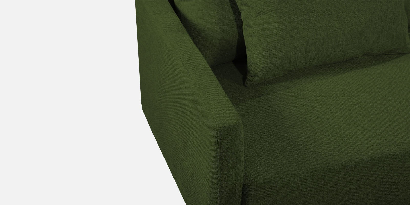 Kera Fabric RHS Sectional Sofa (3+Lounger) In Olive Green Colour