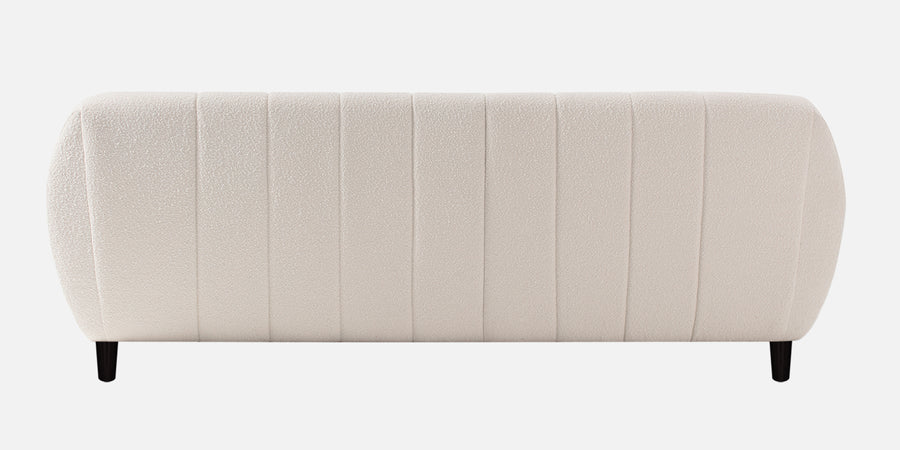 Nesco Boucle Fabric 3 Seater Sofa In Bright White Colour - Febonic Living