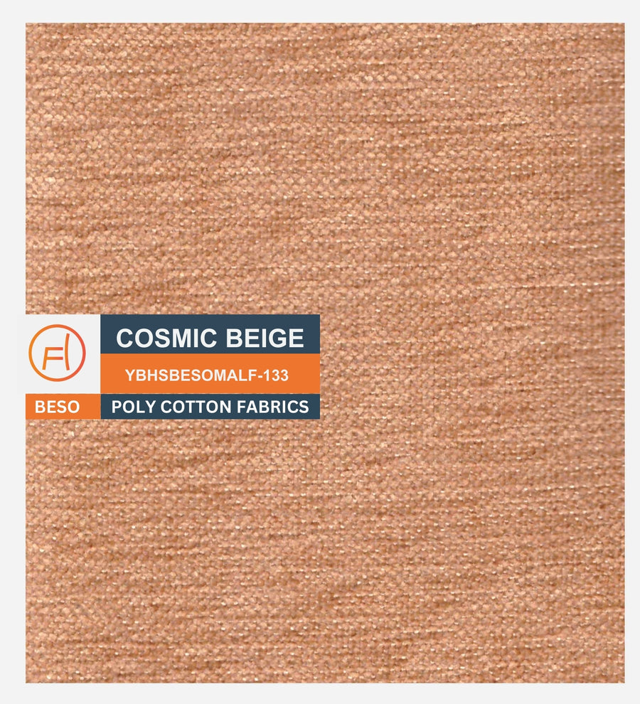 Luke Fabric Foot Stool In Cosmic Beige Colour - Febonic Living