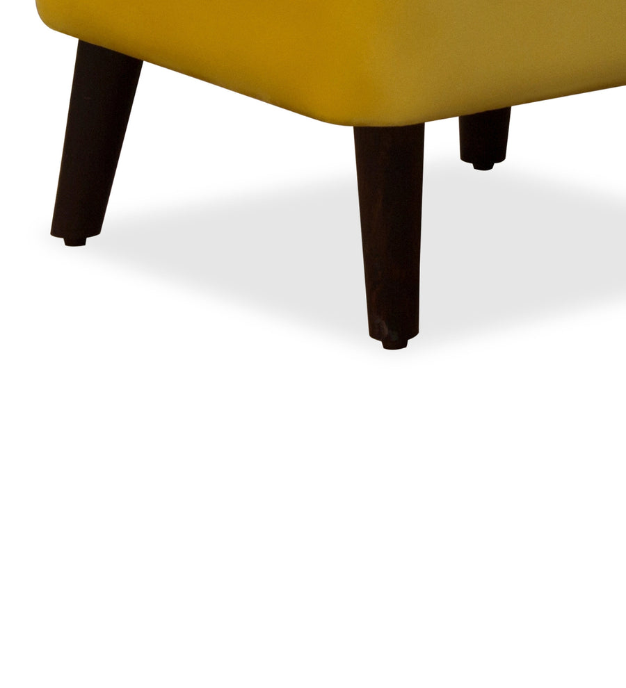 Robby Velvet Slipper Chair In Turmeric Yellow Colour - Febonic Living