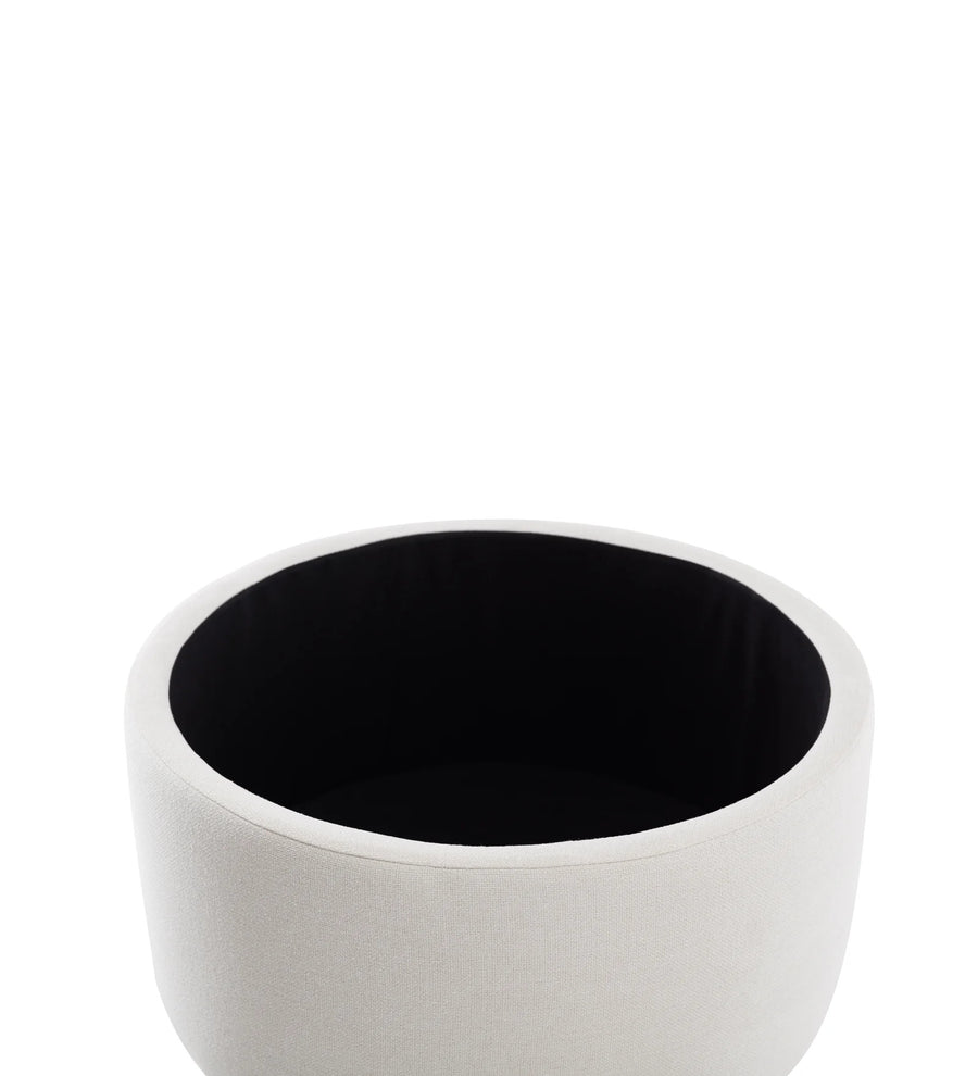 Meera Fabric Ottoman In Lit Grey Colour With Storage - Febonic Living