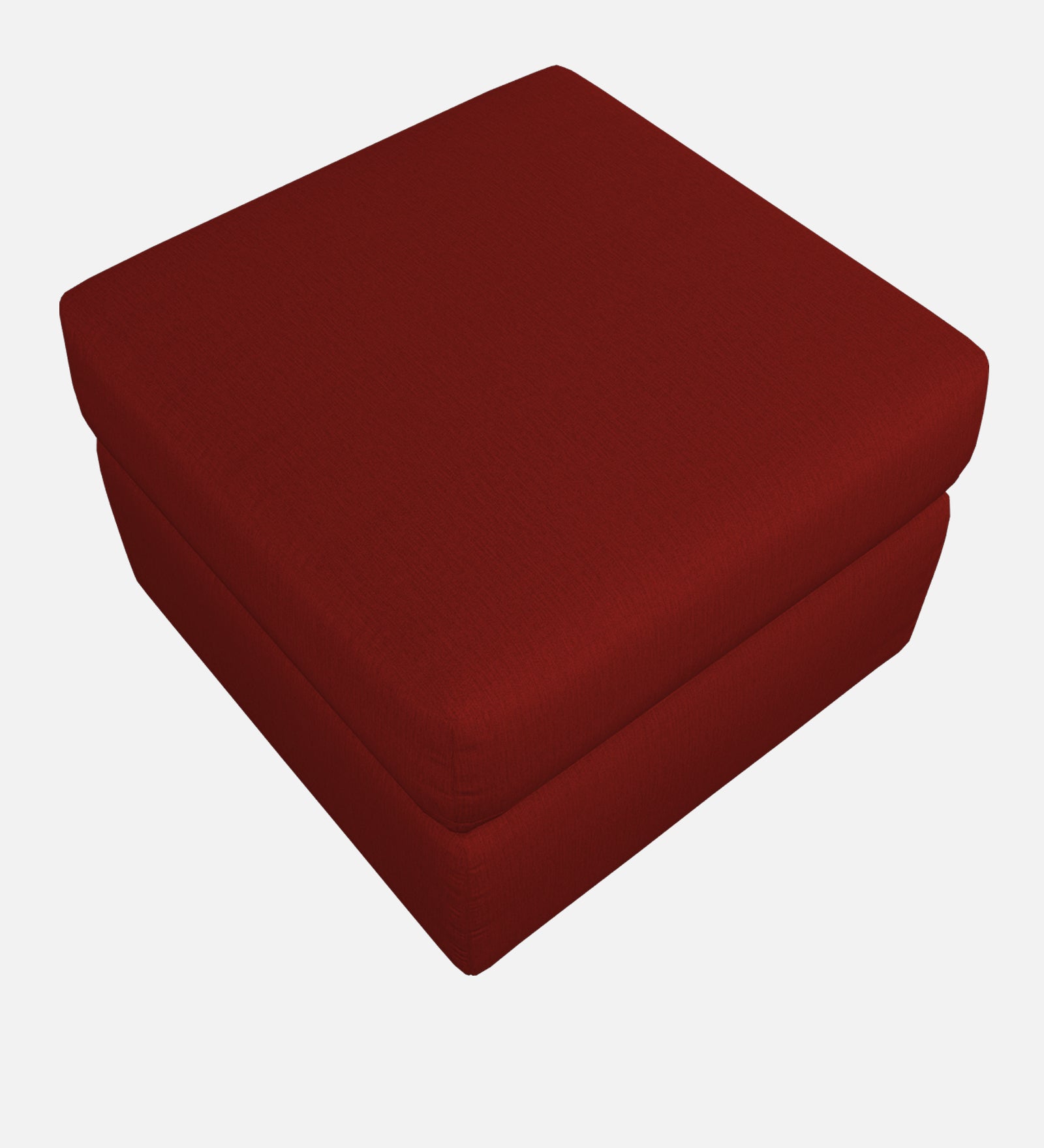 Penny Fabric Storage Ottoman In Blood Maroon Colour