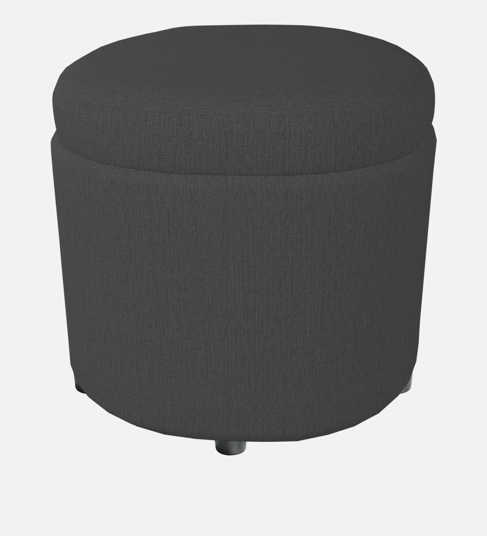 Ruggy Fabric Storage Ottoman in Charcoal Grey Colour