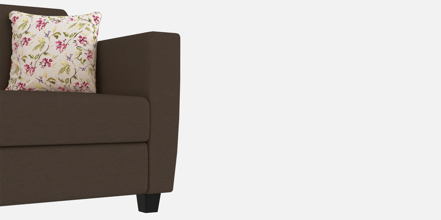 Gozi Fabric 3 Seater Sofa In Coffee Brown Colour - Febonic Living
