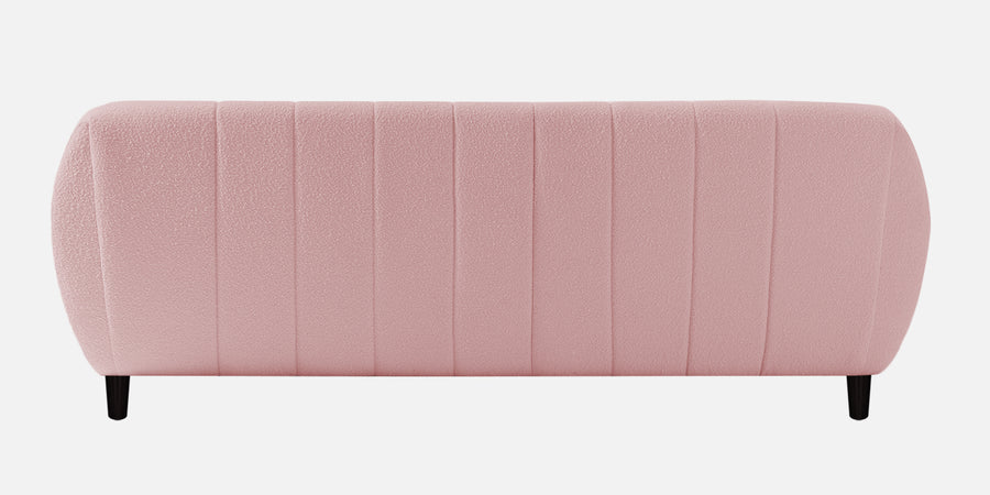 Nesco Boucle Fabric 3 Seater Sofa In Basi Pink Colour - Febonic Living