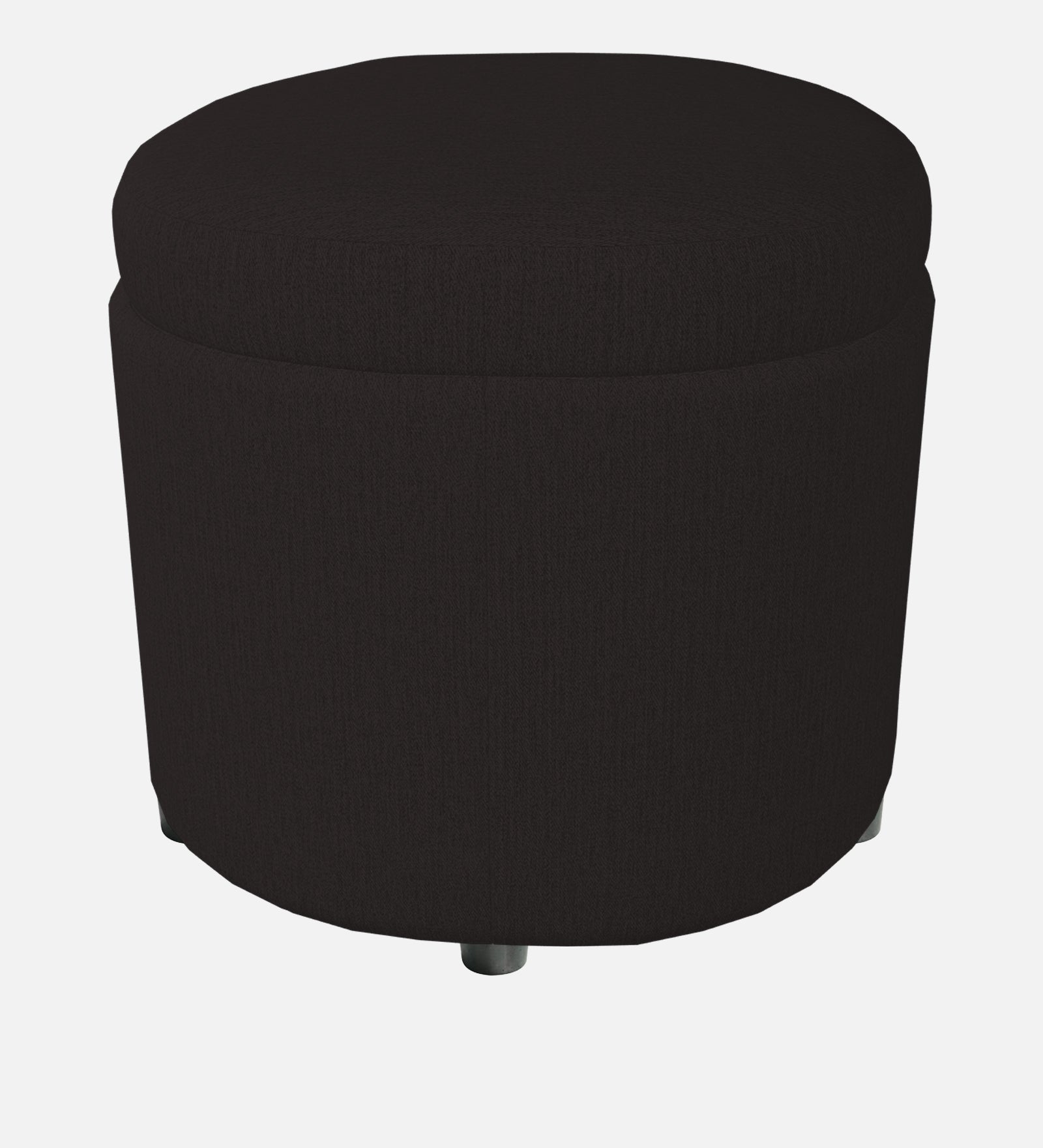 Ruggy Fabric Storage Ottoman in Zed Black Colour