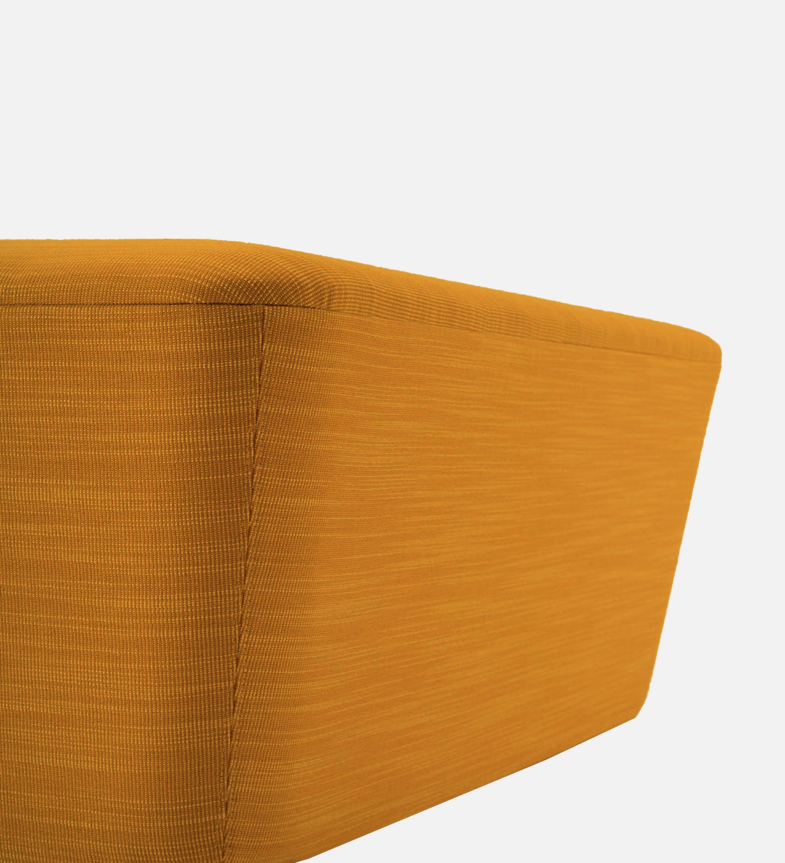 Mannu Fabric Pouffe In Bold Yellow Colour