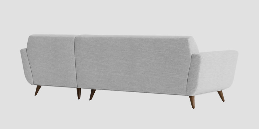 Jasmin Fabric Lhs Sectional Sofa 3 Lounger In Lit Grey Colour - Febonic Living