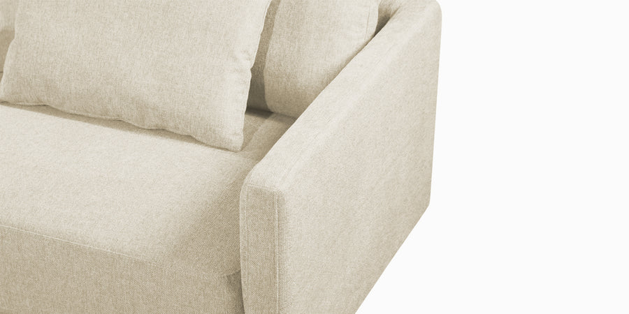 Kera Fabric 2 Seater Sofa In Ivory Cream Colour - Febonic Living