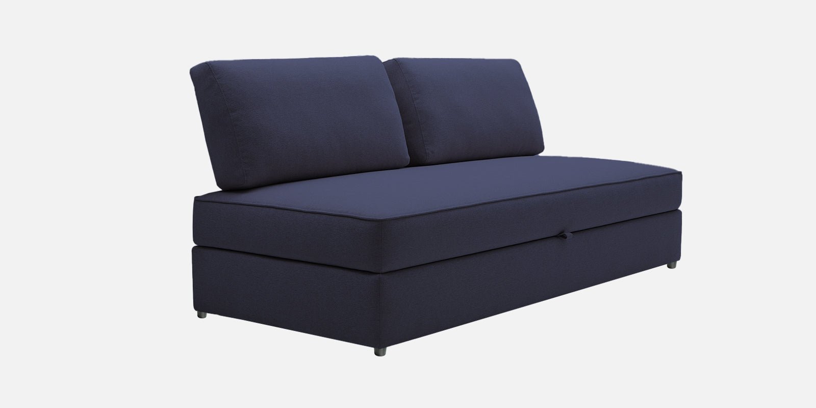 Vito Fabric Day Bed In Denim-blue Colour With Storage