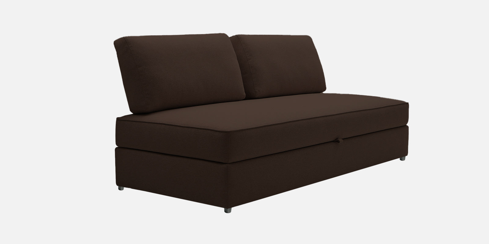 Vito Fabric Day Bed In Cidar Brown Colour With Storage