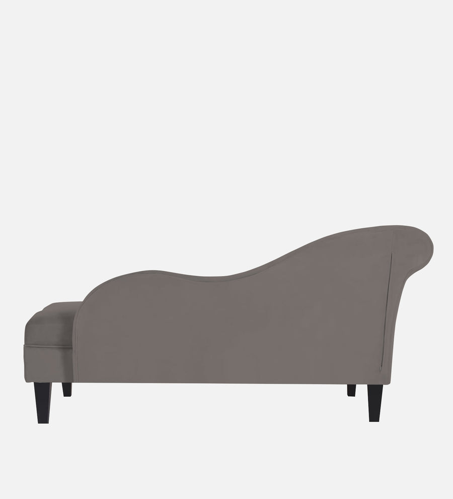 Rana Velvet Lhs Chaise Lounger In Pearl Grey Colour - Febonic Living