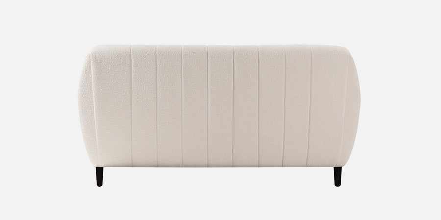 Nesco Boucle Fabric 2 Seater Sofa In Bright White Colour - Febonic Living